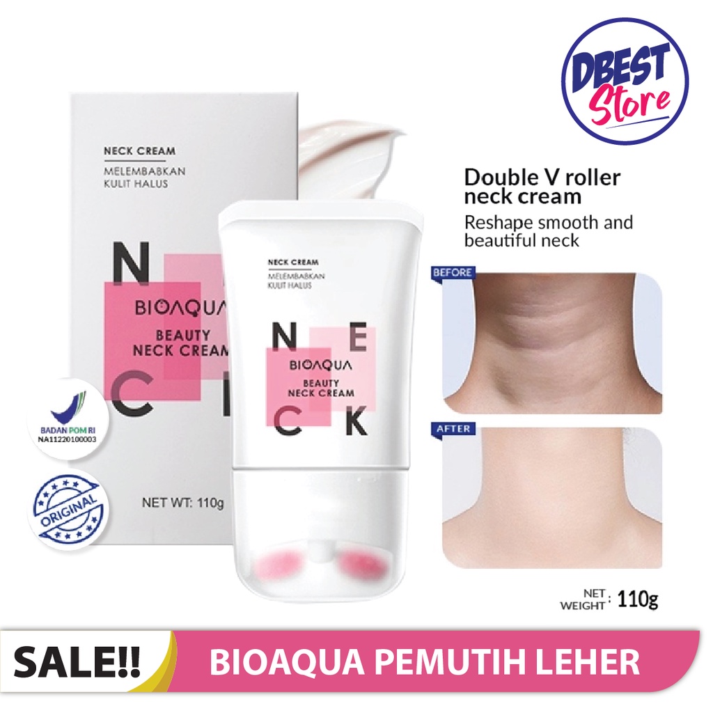 [COD] BIOAQUA Beauty Neck Cream 110g / Krim Pemutih Leher Ampuh BPOM