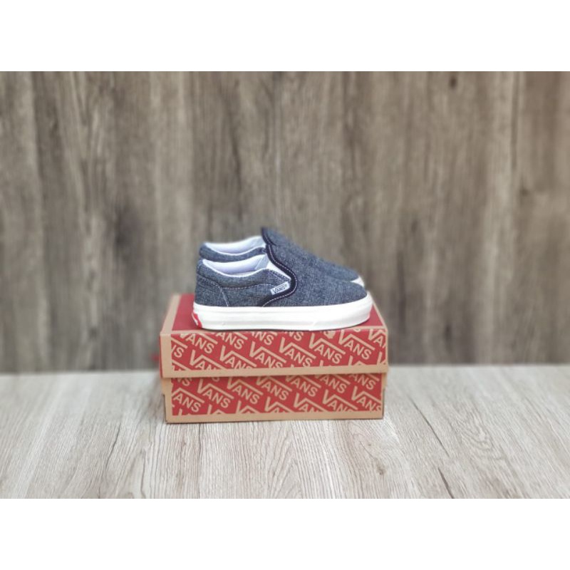 Sepatu Anak Vans Slip On Grey Size 21 - 35 Premium Quality