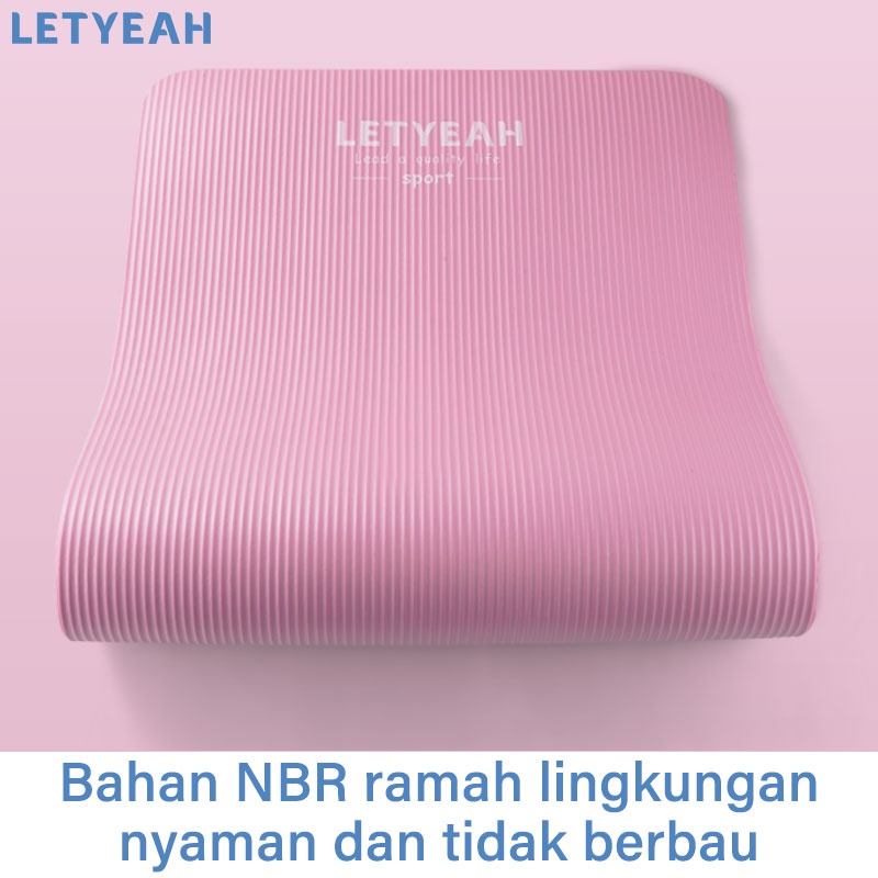 letyeah Matras yoga anti slip 8MM /gym mat /pilates mat alas olahraga bahan NBR