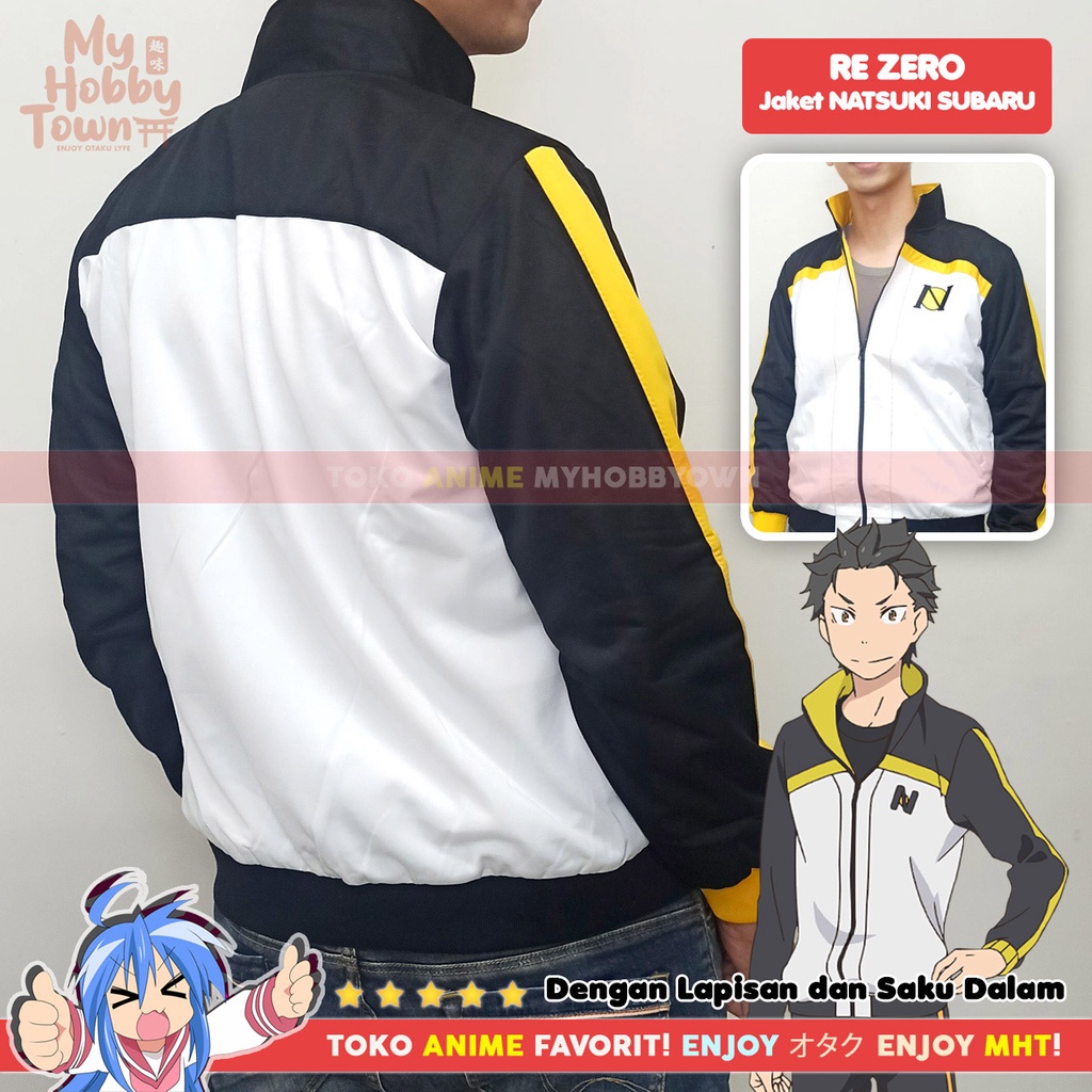 Jaket Anime Cosplay Re Zero Natsuki Subaru Premium Bordir