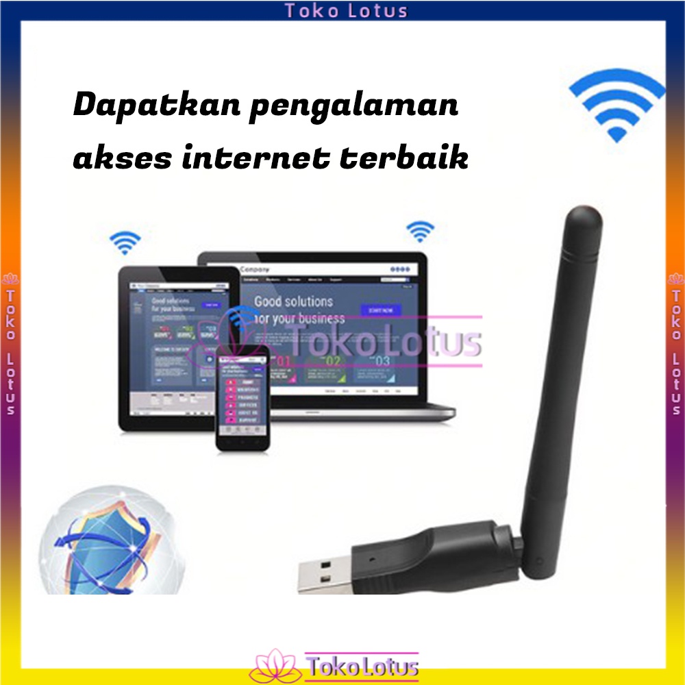 Bayar COD Wifi Wireless Adapter Receiver Komputer PC Laptop Antena READY STOCK  ADVANCE USB Dongle