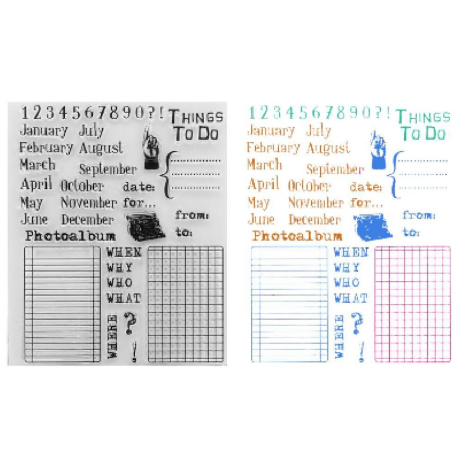 Clear Stamp (Stempel Transparan/Bening) - Planning Schedule