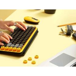 New Keyboard WIreless | Logitech Keyboard POP Keys - Yellow ( Original Garansi Resmi 2 Tahun)