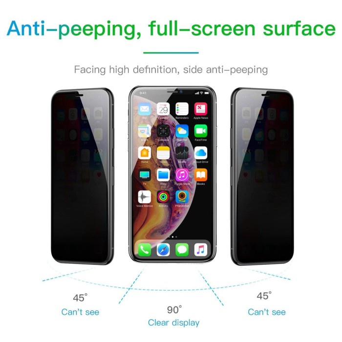 TOTU iPhone 11 Pro/11 Pro Max Tempered Glass 3D Anti Spy Antispy