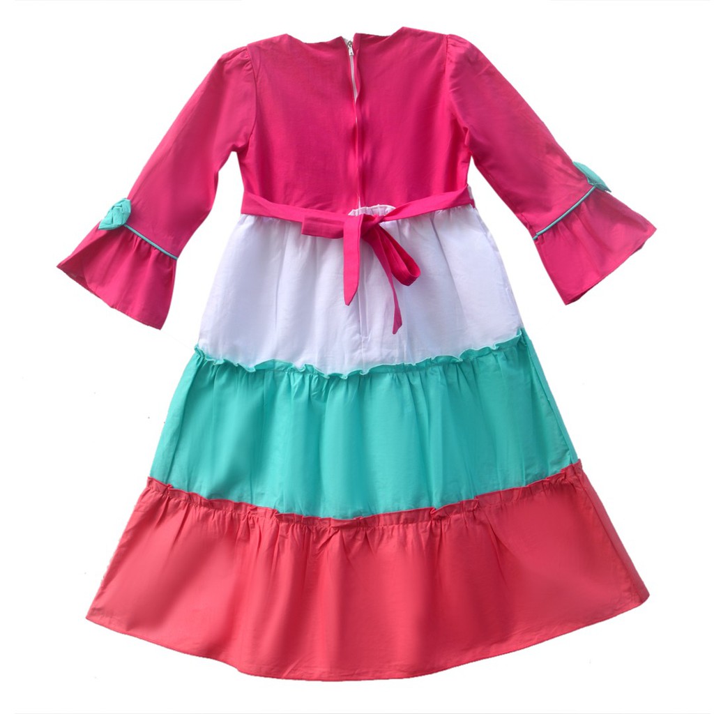 Two Mix Baju muslim anak perempuan- Gamis anak perempuan- baju anak muslim - pakaian muslim 2926-2