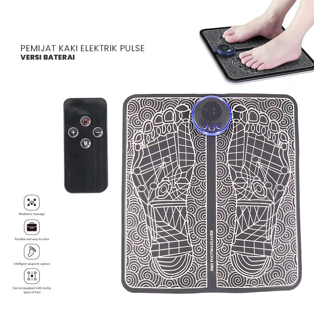 BISA COD Pemijat Kaki Elektrik USB Rechargeable Pulse EMS Muscle Mat - Matras Pijat Refleksi Kaki Massage Mat - Alat Pijat Betis Kaki Fat Burner Slim Leg Roll Relax Massager - PIJAT TELAPAK KAKI REFLEKSI