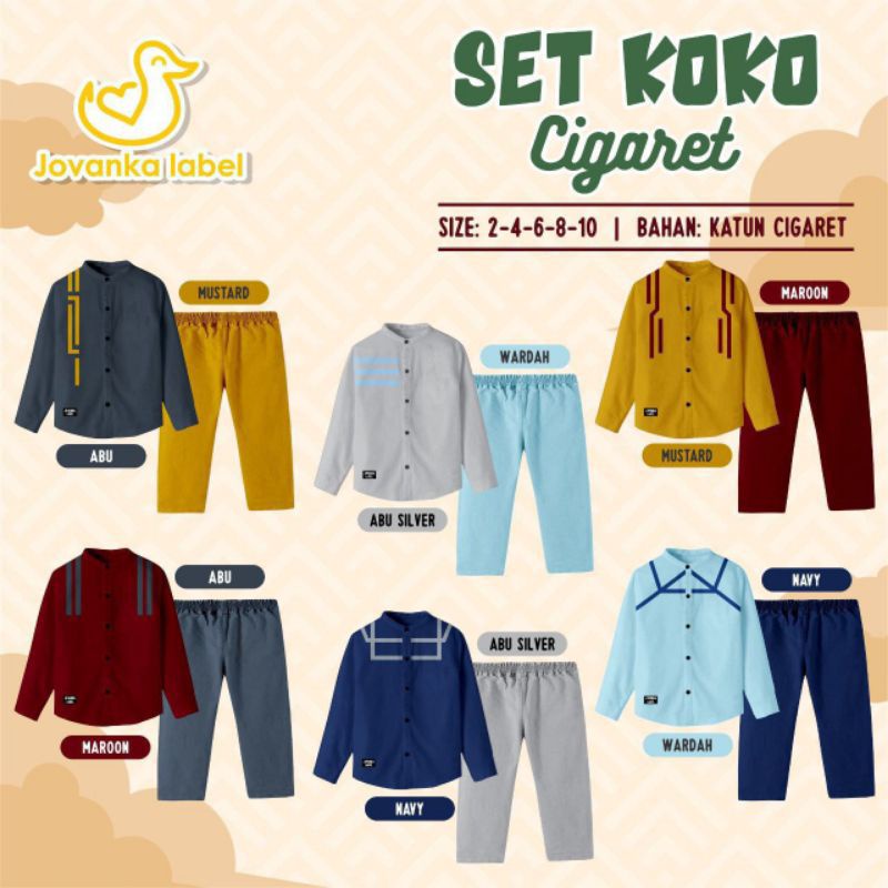 SET KOKO CIGARET JOVANKA LABEL 2-10 Tahun