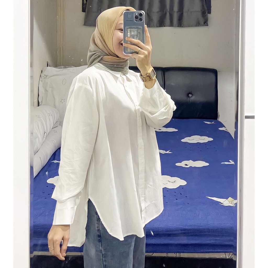 BEFAST - ZRX OOTD Blouse ILEINA / DEVI BLOUSE / Blouse Oversize Jumbo XXL / Pakaian Wanita Casual / Oversize Blouse Wanita ABG / Blouse Polos Formal / Fashion Wanita Kerja/Kampus / Outfit Wanita Hijab / Terlaris / Termurah / Blouse Banyak Warna