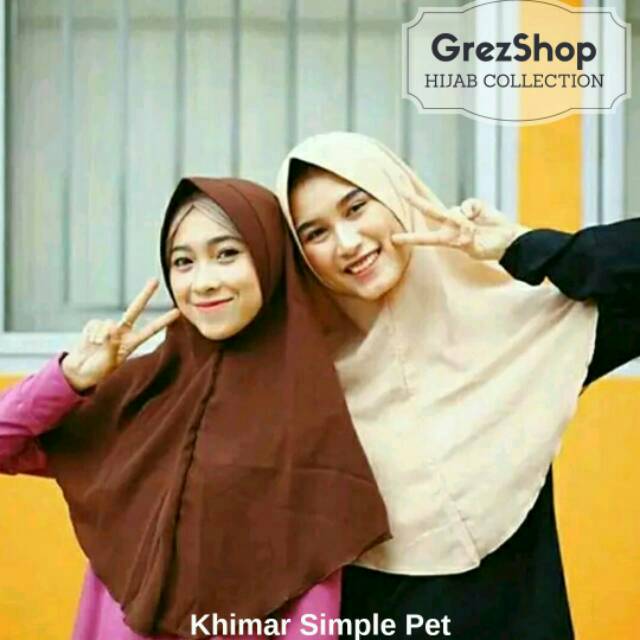 Daily Khimar Jilbab Hijab Kerudung Instan Bergo Jumbo Syari 80 x 110 Pet Antem Simple Penguin wolfis