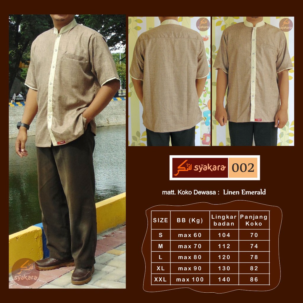 Baju Koko Dewasa Busana Muslim couple sarimbit keluarga