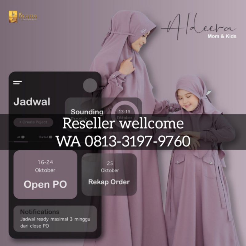 ALDEERA COUPLE SET SYARI BY KYANA COUPLE MOM KIDS