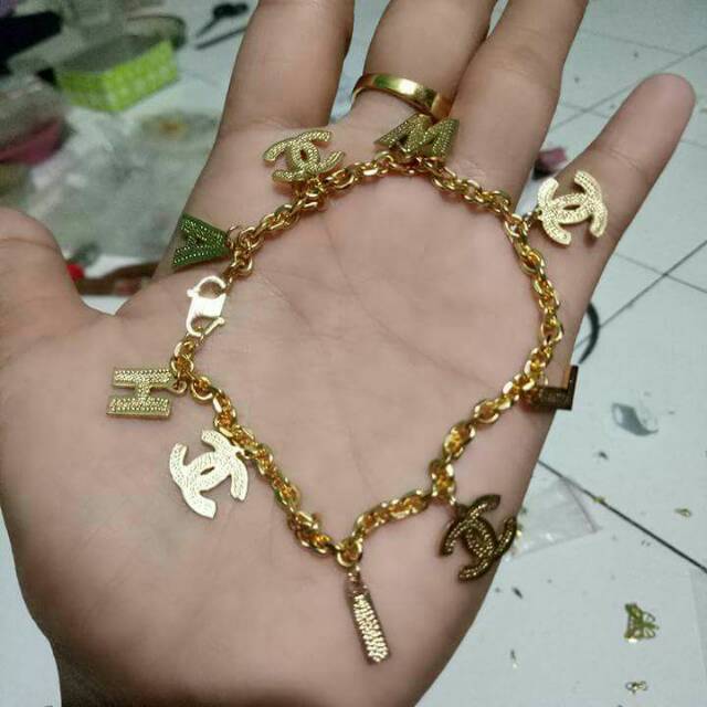 Gelang kuningan lapis emas