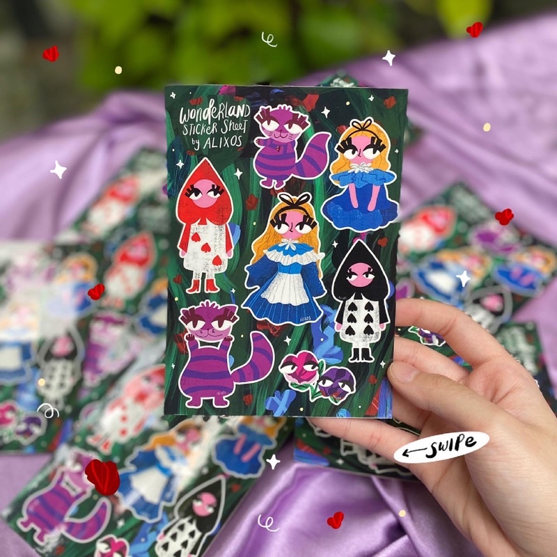 Wonderland A6 Vinyl Sticker Sheet