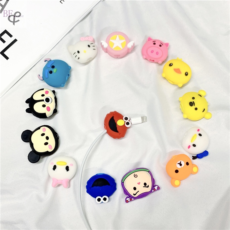 Pelindung Kabel Data / Charger Anti Putus Motif Kartun Lucu