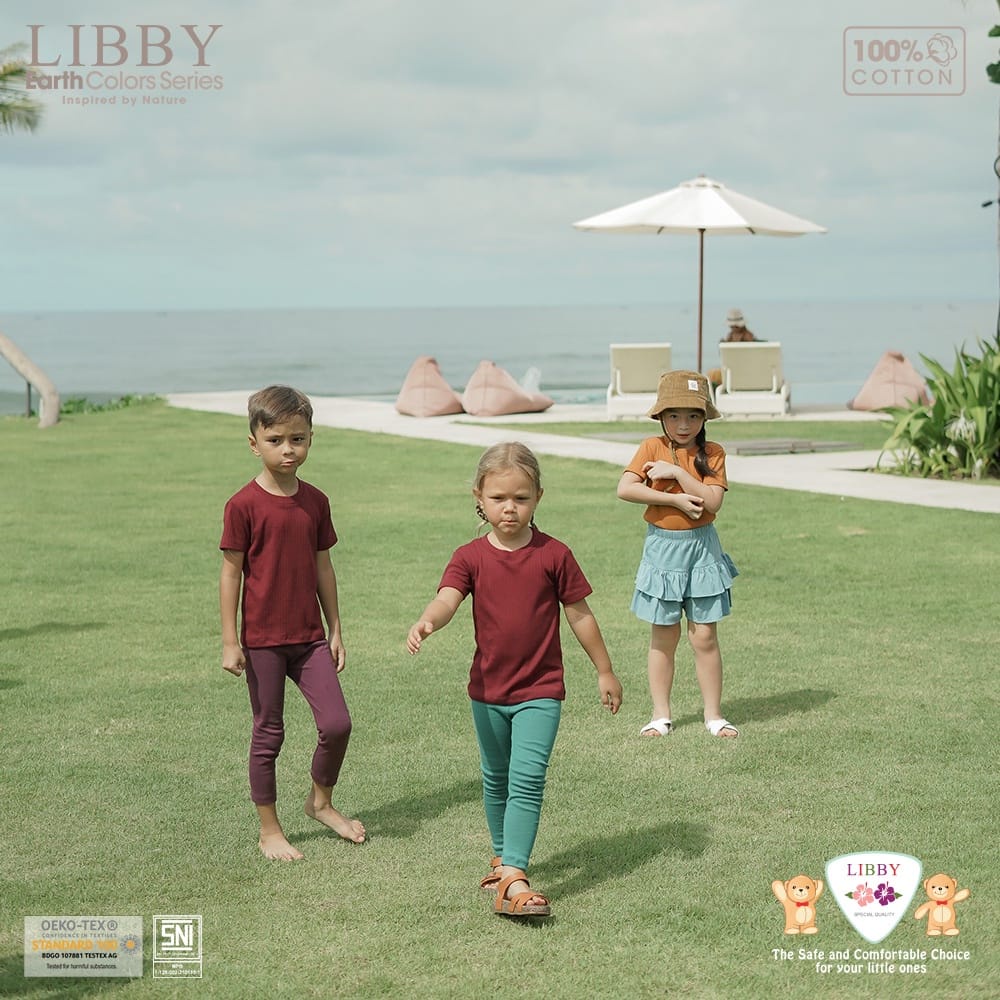 Libby 1 Pcs Easy Shirt Earth Color / Baju Bayi Anak 100% Cotton 0-4 Tahun Libby Baby / Baju Earth Color Series Bayi Libby Arevyonlineshop