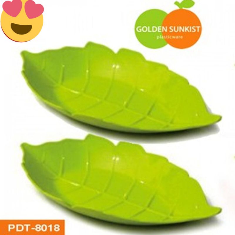 Piring bentuk daun Golden sunkist 8018