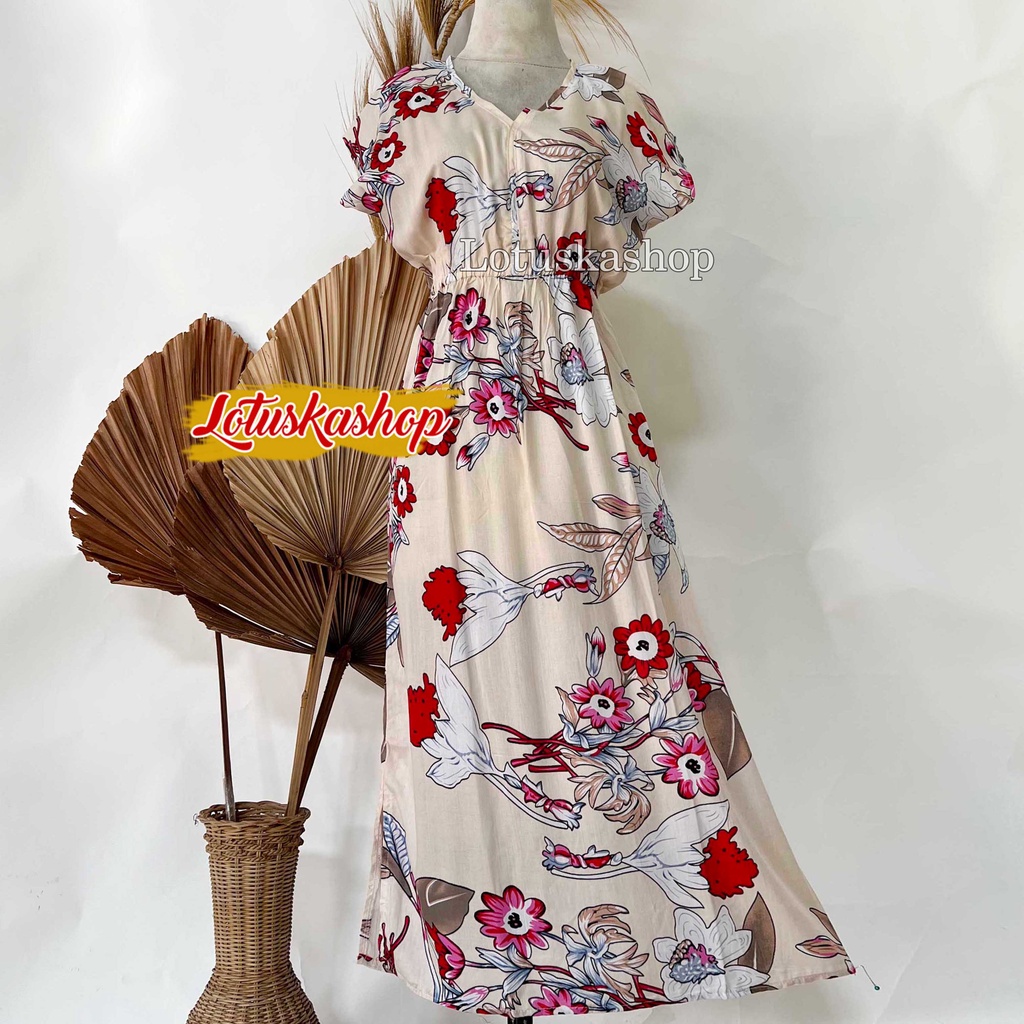 Dress Manohara Bali Panjang Molusca-Rosalina Cream