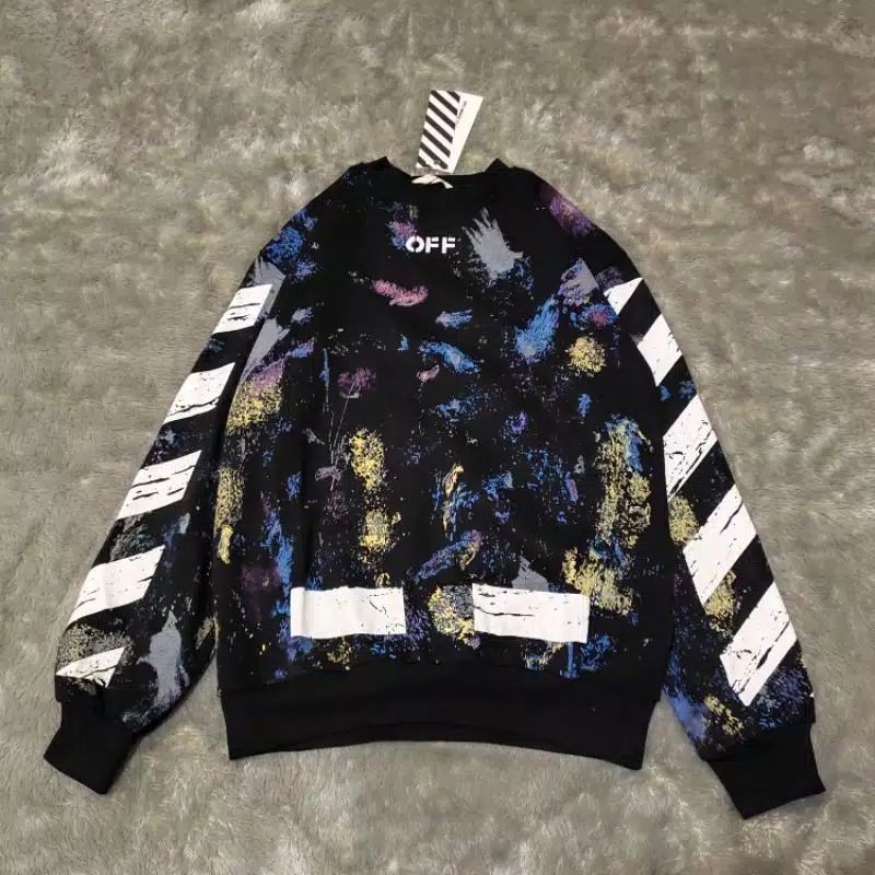 SWEATER CREWNECK / HOODIE OW GALAXY  PREMIUM FULL TAG &amp; LEBEL ( BESTSELLER )