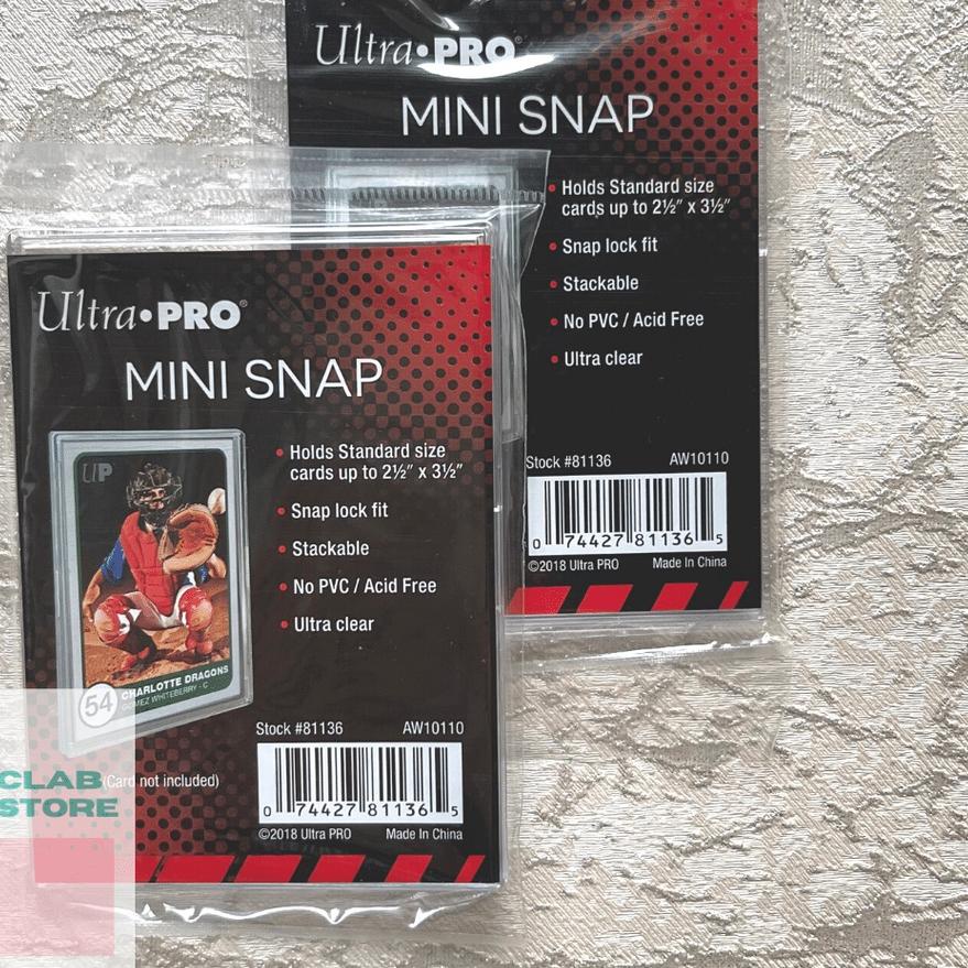 ℮ Ultra Pro Snap Card Holder Mini 63.5x88.9mm Kotak Case Kartu TCG Sport kpop Pokemon MTG ✻