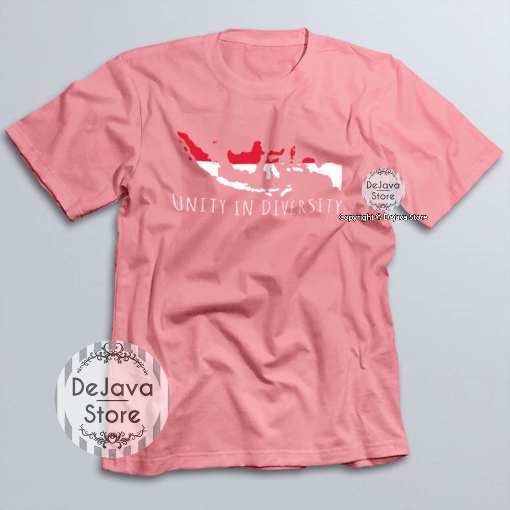 Kaos INDONESIA Peta Unity In Diversity Baju Garuda Timnas Merah Putih Tshirt Distro Premium  | 8984-7