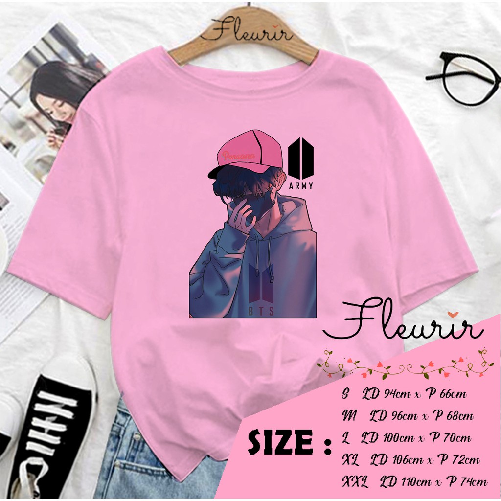 FLEURIR - KAOS  ARMY WANITA DEWASA LENGAN PENDEK TEE UNISEX WANITA PRIA