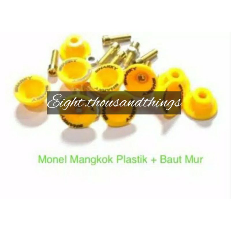 Monel Bulat Sharky + Baut Mur isi 100pcs per bungkus untuk segala jenis motor