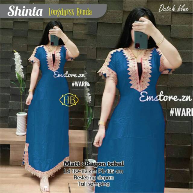 MAXI DRESS RENDA SHINTA TERBARU GAMIS REMAJA MURAH GAMIS RAYON PREMIUM