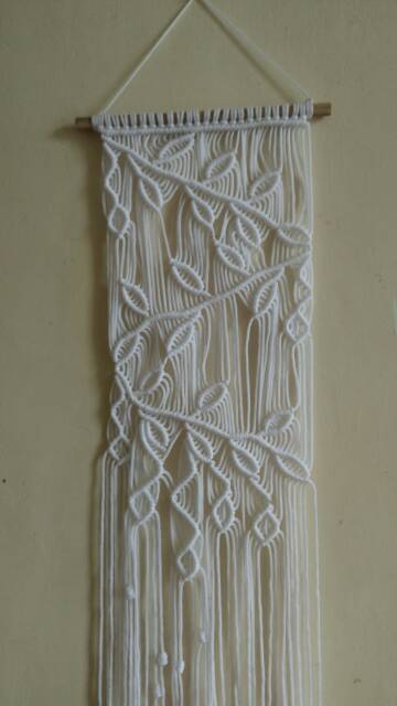 READY STOK) macrame hiasan dinding daun / macrame wall hanging (HD 058)