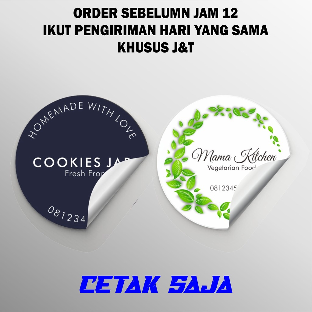 

STIKER VYNIL LABEL A3+ (CETAK SAJA) CETAK STIKER VINYL GLOSSY / TRANSPARAN, STIKER LOGO, STIKER OLSHOP