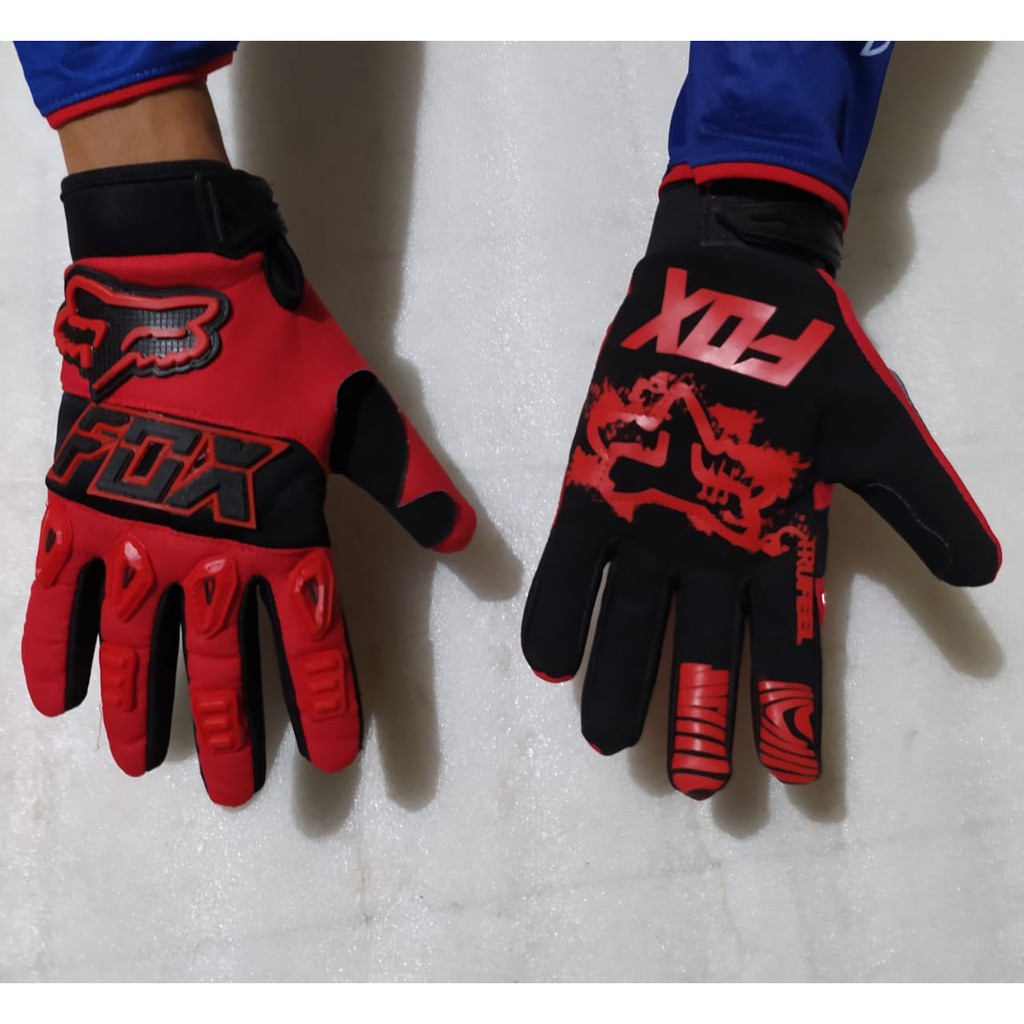 sarung tangan sepeda glove trail cross sarung tangan motor dirtpaw terlaris merah