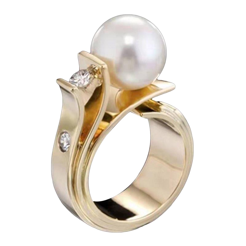 Hu Hu Hu Hu Hu Alat Bantu Pasang Kacamata♡ Cincin Wanita Bentuk Geometri Hias Mutiara Imitasi Untuk Pernikahanpertunanganhadiah