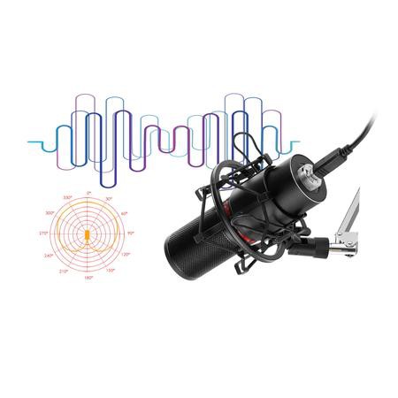 Microphone condenser Redragon wired usb 2.0 kit metal for live stream gaming podcast zoom vocal song Blazar gm300