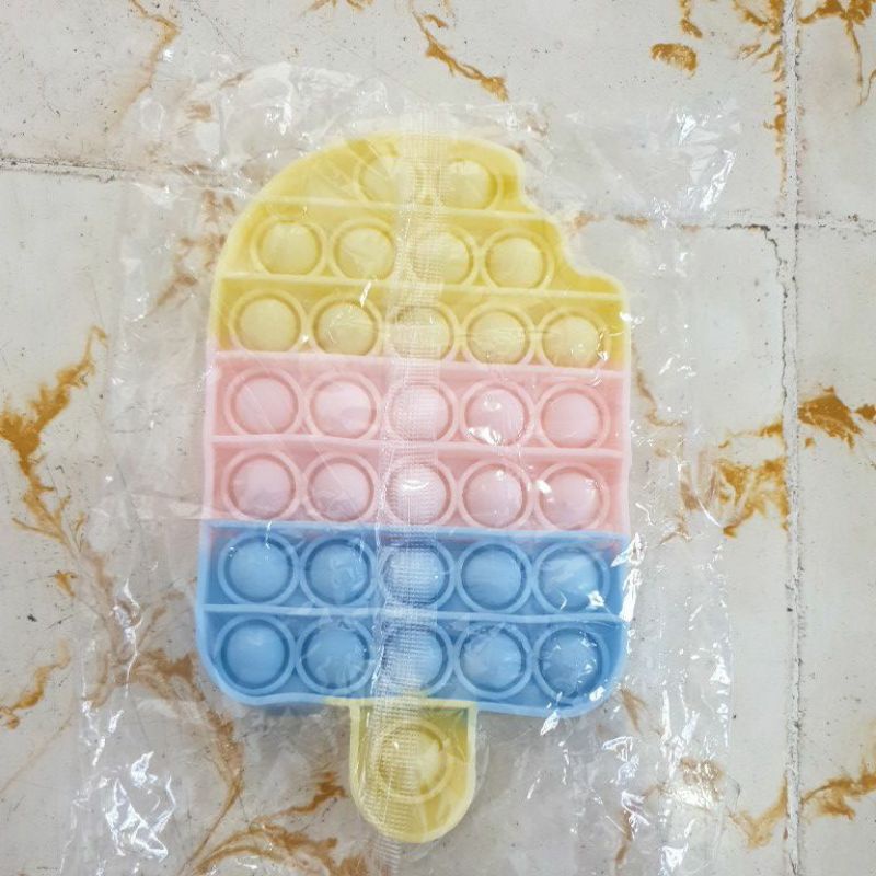 Pop It Boba Cup Macaron Rainbow, Popit Ice Sundae Macaron Rainbow, Popit Ice Cream Pastel Rainbow-Ice Cream Pastel