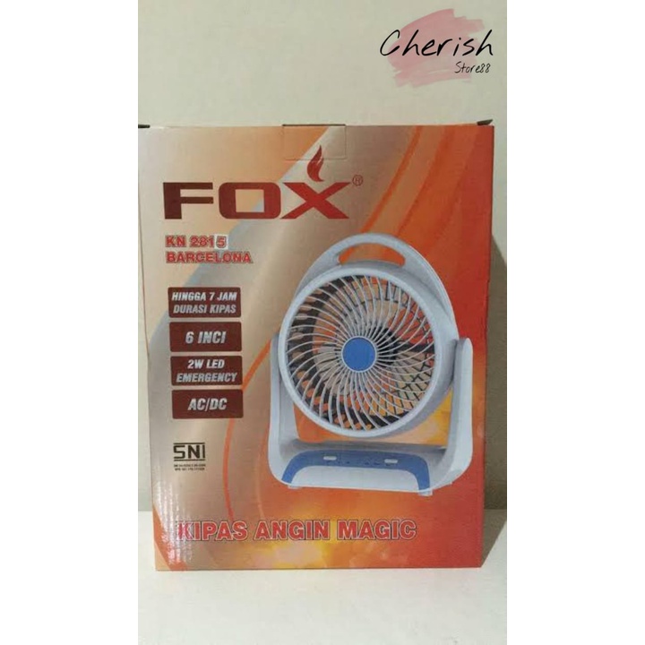 KIPAS BARCELONA KN2815 FOX KIPAS MINI PROTABLE 6INCI