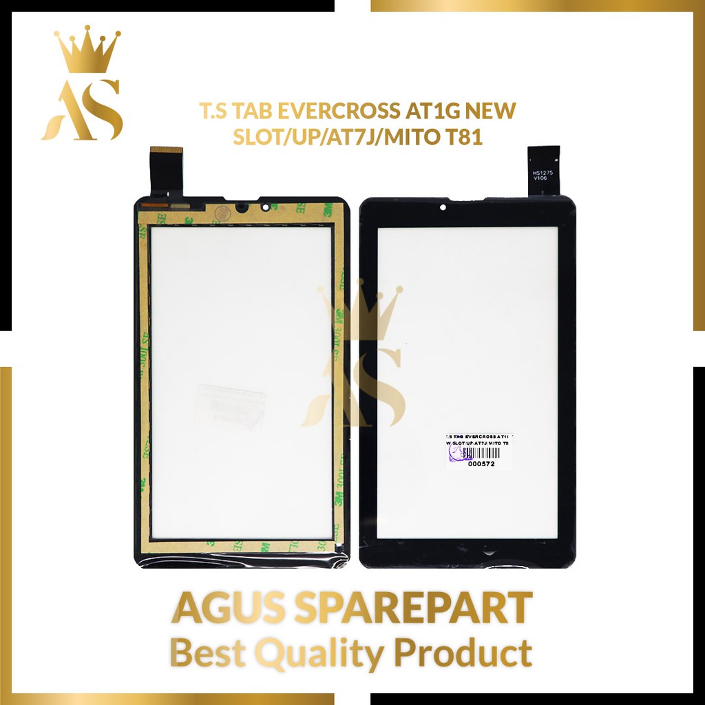 TOUCHSCREEN TAB EVERCROSS AT1G NEW SLOT  / UP /  AT7J / MITO T81
