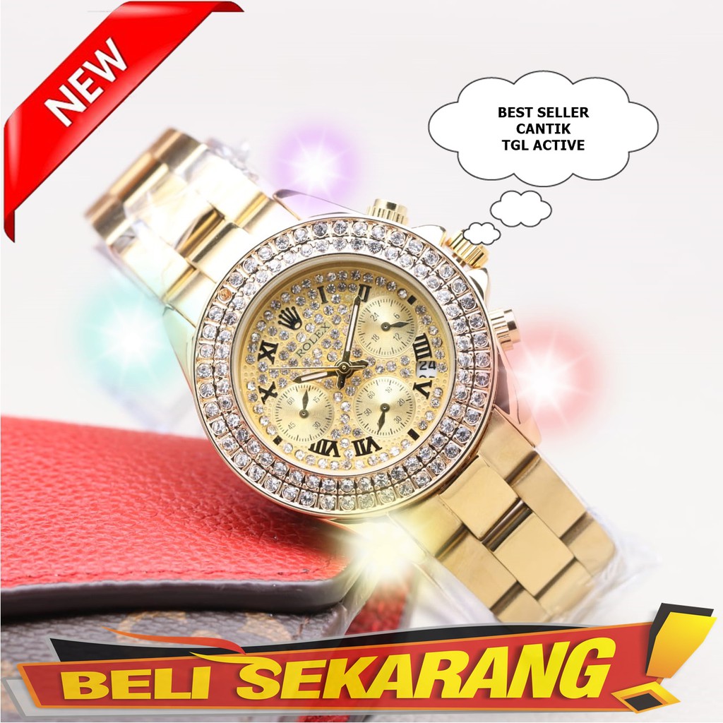JAM TANGAN WANITA/ JAM TANGAN CEWEK ROLEX DAYTONA CANTIK