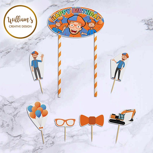 Hiasan Kue Cake Topper Birthday C1 Blippi isi 7