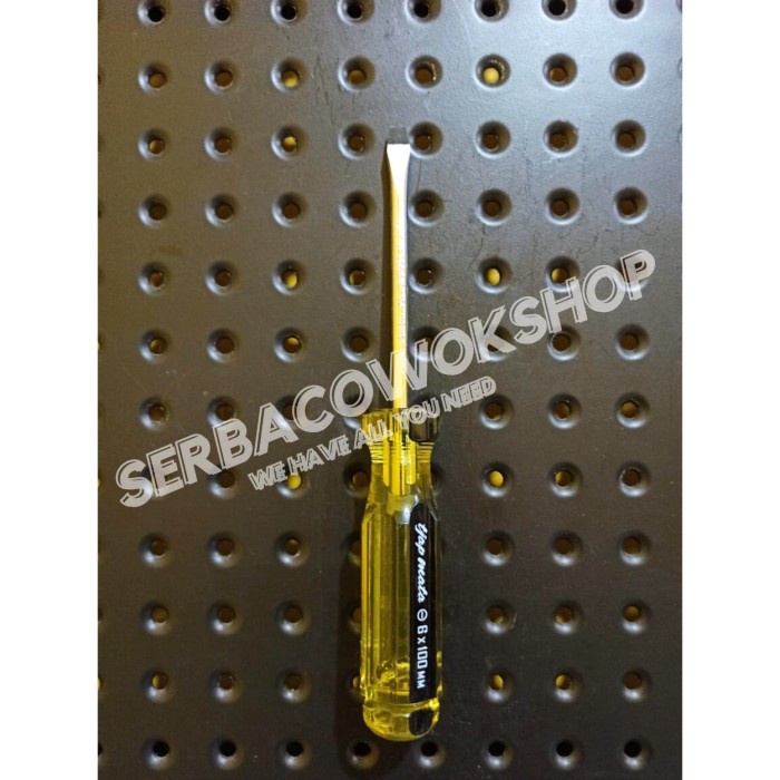 Tjap Mata Obeng Kristal Gg Jumbo Screwdriver 6x100 mm 4 Inch Magnet - Gemuk 4&quot; Plus