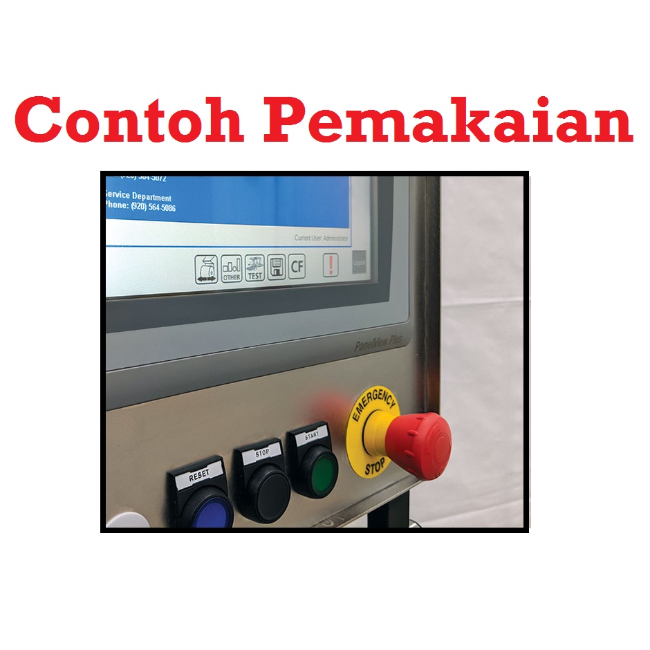 [HAEBOT] EMERGENCY PUSH BUTTON EA38 AC 660V 10A TOMBOL GAWAT DARURAT OFF STOP