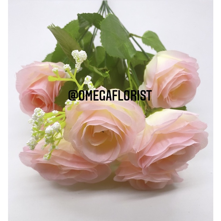 Rose Holland X 7 Bunga Artificial/Bunga Plastik/Bunga Dekorasi/Dekorasi Pernikahan/Pernikahan-Pink