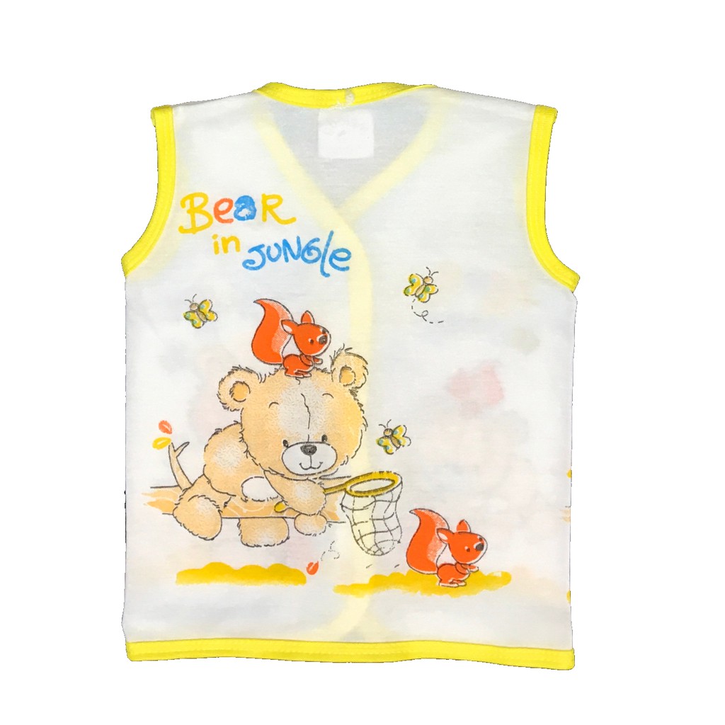 BAYIe- 6 Pcs Baju Bayi Buntung/Singlet MELODY New Born umur 0-3 bulan/baju rumah/anak laki/perempuan