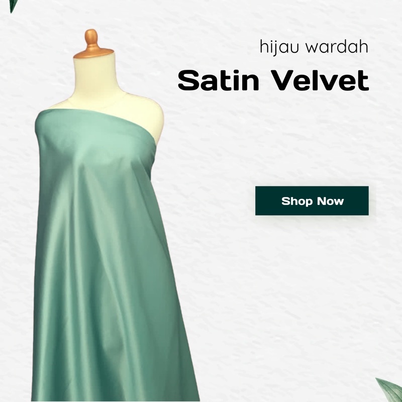 Dasar Kain Satin Velvet Premium Background Backdrop Foto Warna Hijau Wardah