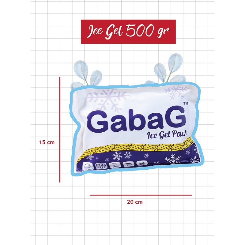 GABAG Ice Gel Pack Untuk Pengganti Es Batu Pendingin Isi 500gr