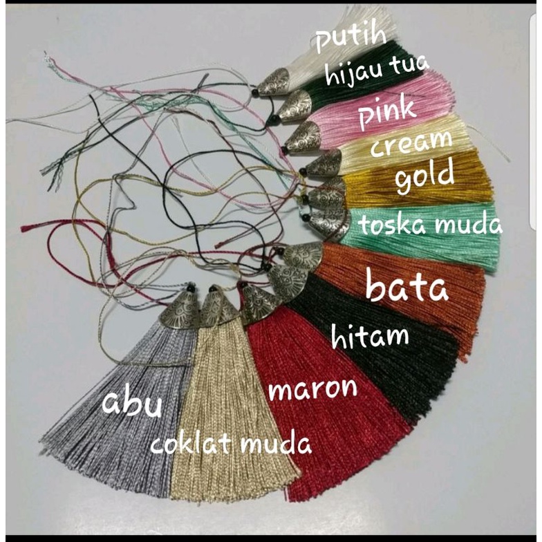 Tassel Rumbai Motif Lonceng