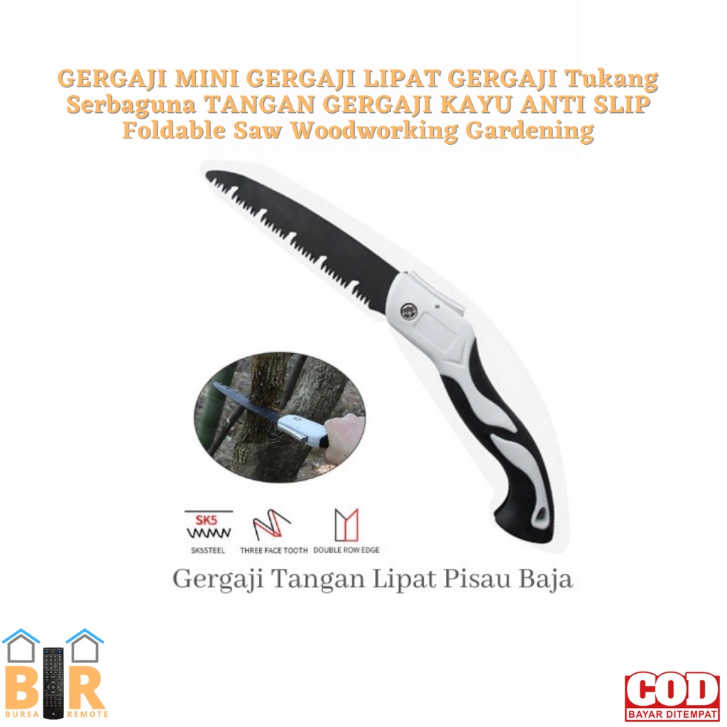 GERGAJI Mini Lipat GERGAJI Tukang Serbaguna GERGAJI KAYU ANTI SLIP Foldable Saw Woodworking Gardening