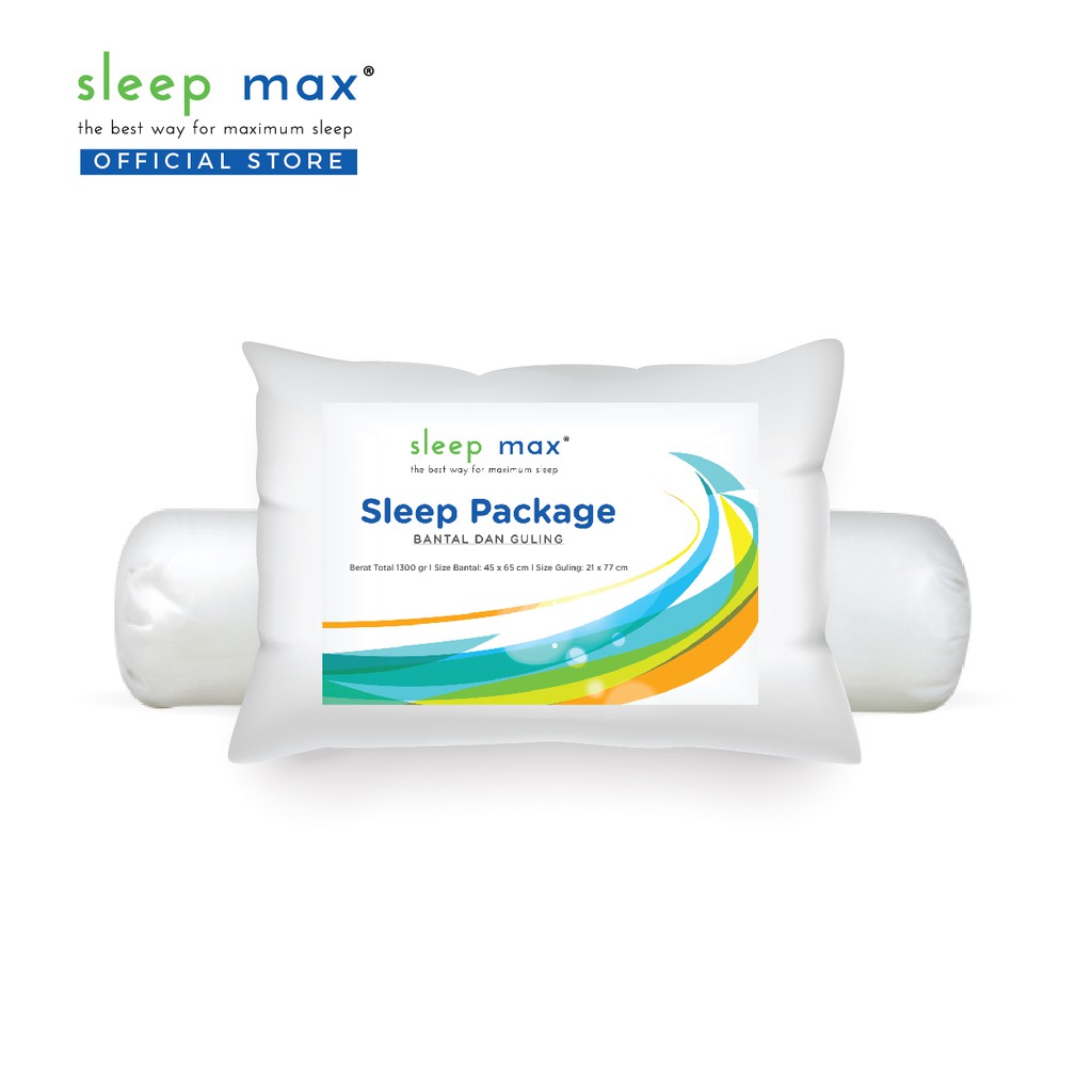 [Paket 1 Bantal + 1 Guling] Sleep Max Pillow Bolster Sleep Package ...