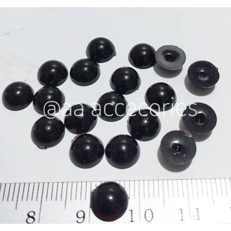 Mutbel mutiara paku setengah 8mm isi 25bh HITAM