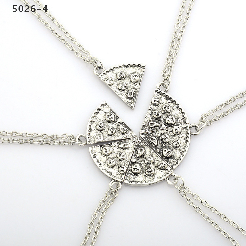 5026-4 Kalung Rantai Dengan Liontin Pizza Vintage Untuk Wanita