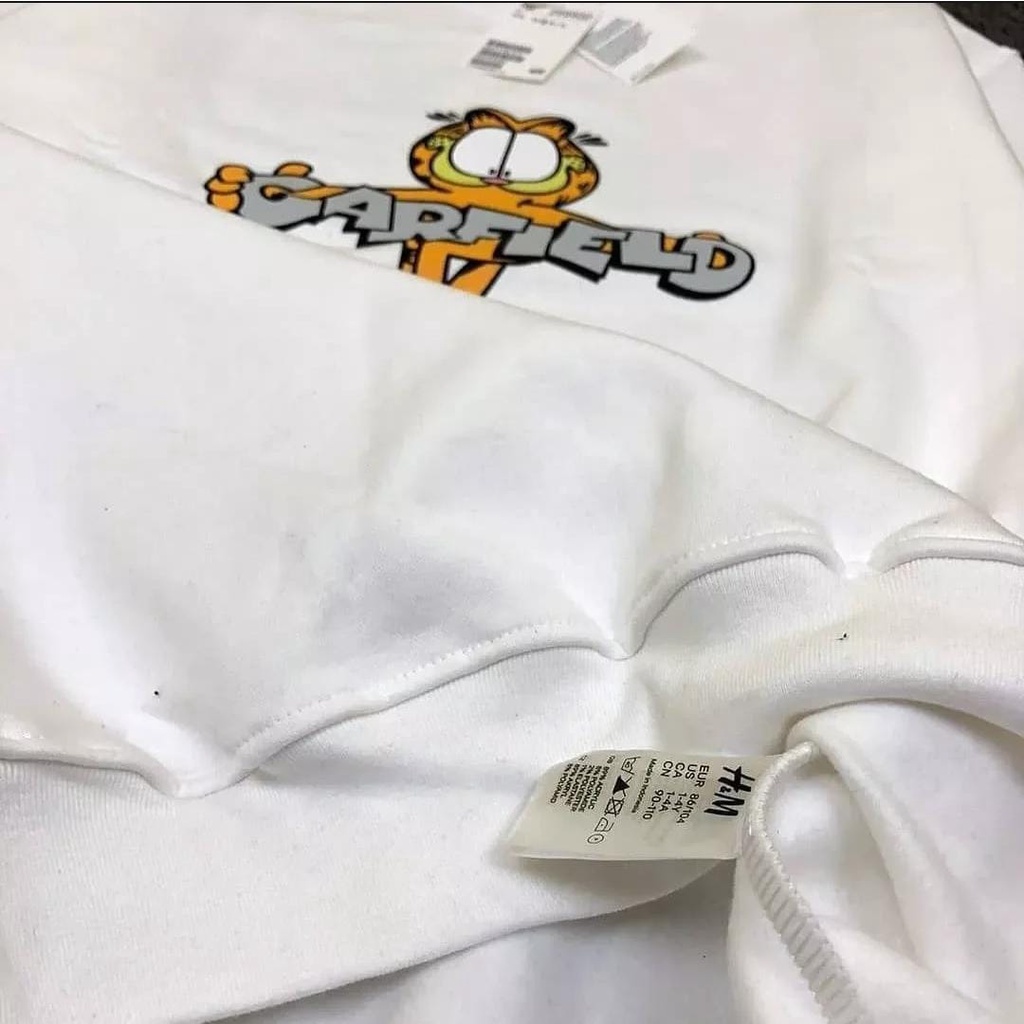Sweater Hoodie Crewneck Pria Dan Wanita-Cruneck Nasa H*M Garfield Original Distro Hitam Premium Pul Lebel Termurah