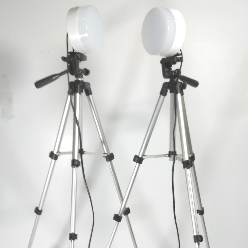Lampu Photo Studio 24 Watt LED + Background 300x124 cm For Smartphone [packing kayu]